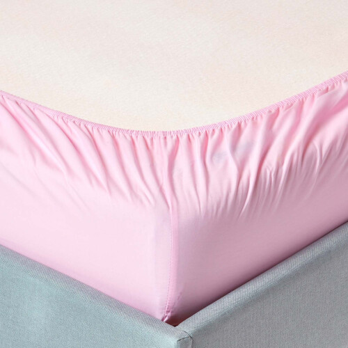 Homescapes (Double, Pink) Egyptian Cotton Fitted Sheet 200 TC 1