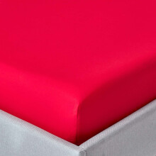 (Small Double, Red) Egyptian Cotton Fitted Sheet 200 TC