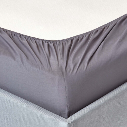 Homescapes (Single, Dark Grey) Egyptian Cotton Fitted Sheet 200 TC 1