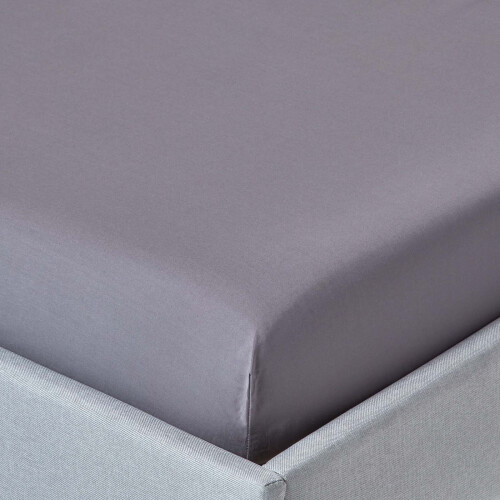 Homescapes (Double, Dark Grey) Egyptian Cotton Fitted Sheet 200 TC