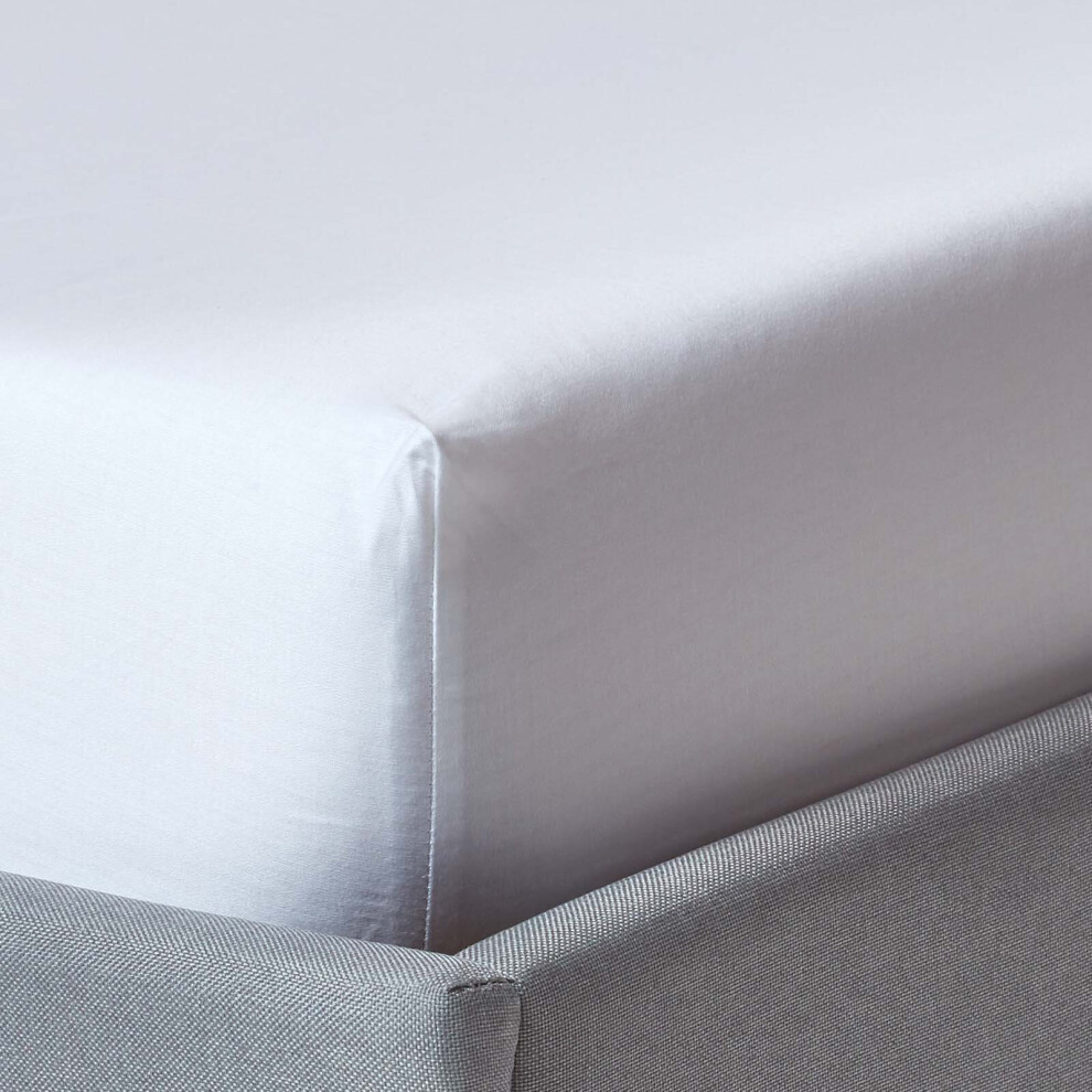 Homescapes (King, White) Organic Cotton Fitted Sheet 400 Tc - Image 4