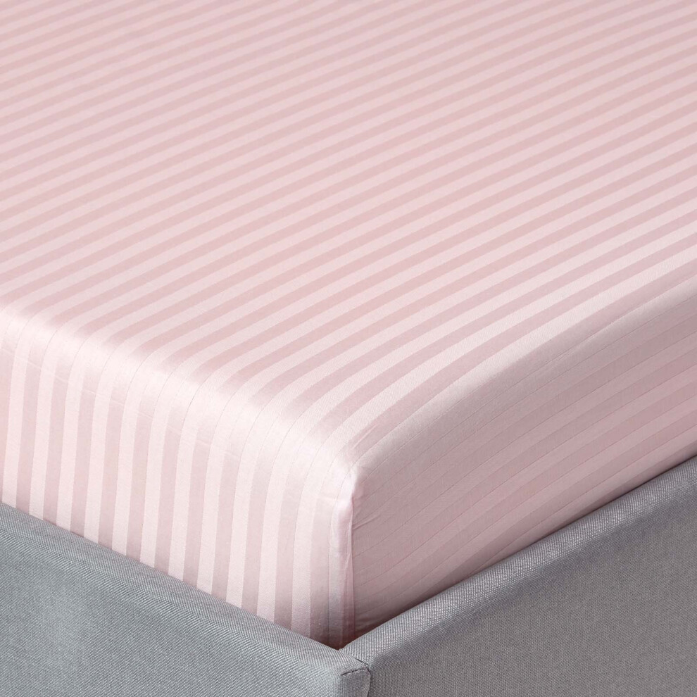 Egyptian Cotton Satin Stripe Fitted Sheet 12 inch 330 Thread Count