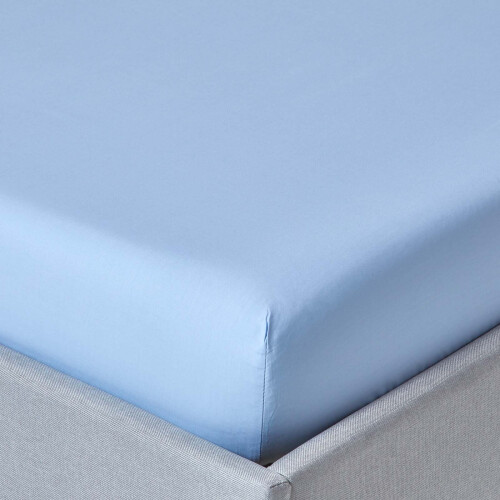 Homescapes (Single, Blue) Egyptian Cotton Fitted Sheet 200 TC