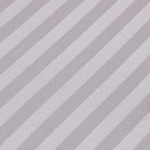 Homescapes (Double, Grey) Egyptian Cotton Satin Stripe Fitted Sheet 330 TC 2