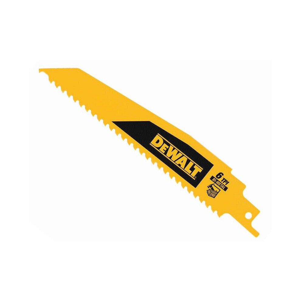 DeWALT Bi-Metal Wood Demolition Reciprocating Blade 152mm X 6 TPI (Pack 5)