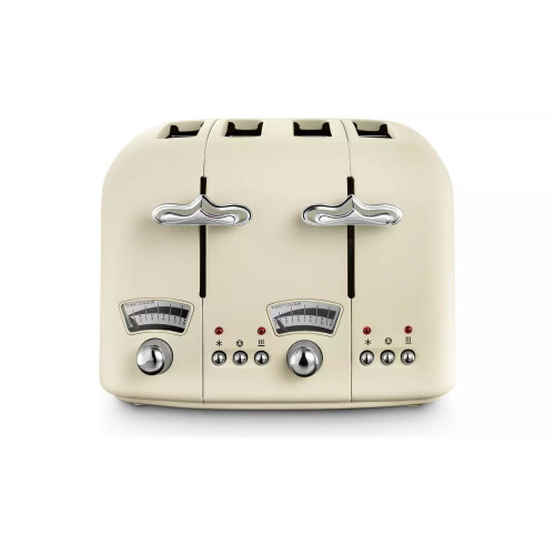 De'Longhi De'Longhi CTO4 Argento Flora 4 Slice Toaster - Beige