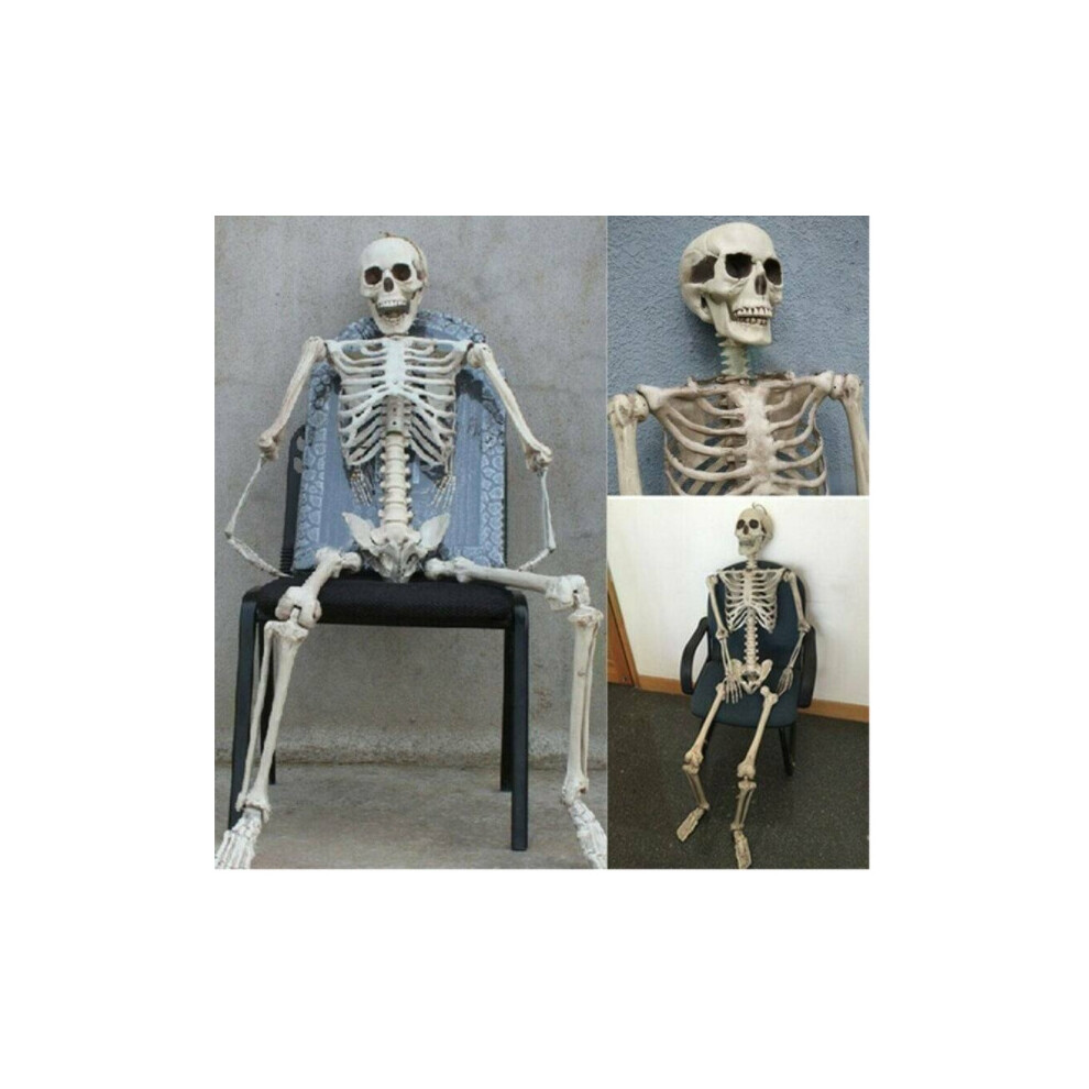 Youtook Life-Size Hanging Skeleton Prop For Halloween & Horror Parties - Fully Poseable, Realistic Decoration