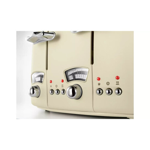 De'Longhi De'Longhi CTO4 Argento Flora 4 Slice Toaster - Beige 2