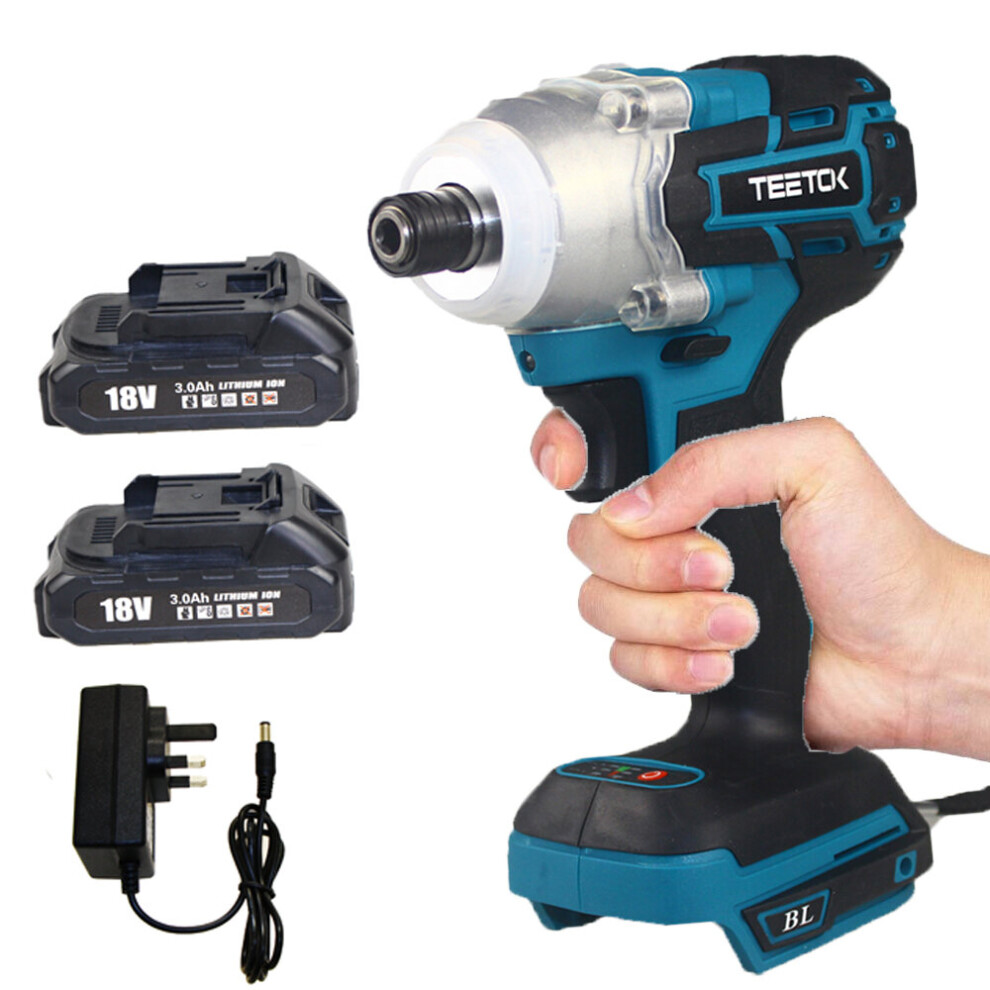 Impact Driver 1/2" Cordless+2Battery+Charger-Makita Battery Compatible