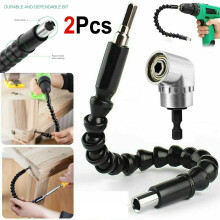 2pcs Right Angle Drill and Flexible Shaft Bits Extension Screwdriver