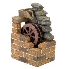Smart Solar Powered Heywood Mill Fountain with Water Wheel
