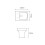 Square Back To Wall Toilet Pan With Seat & Concealed Cistern 2