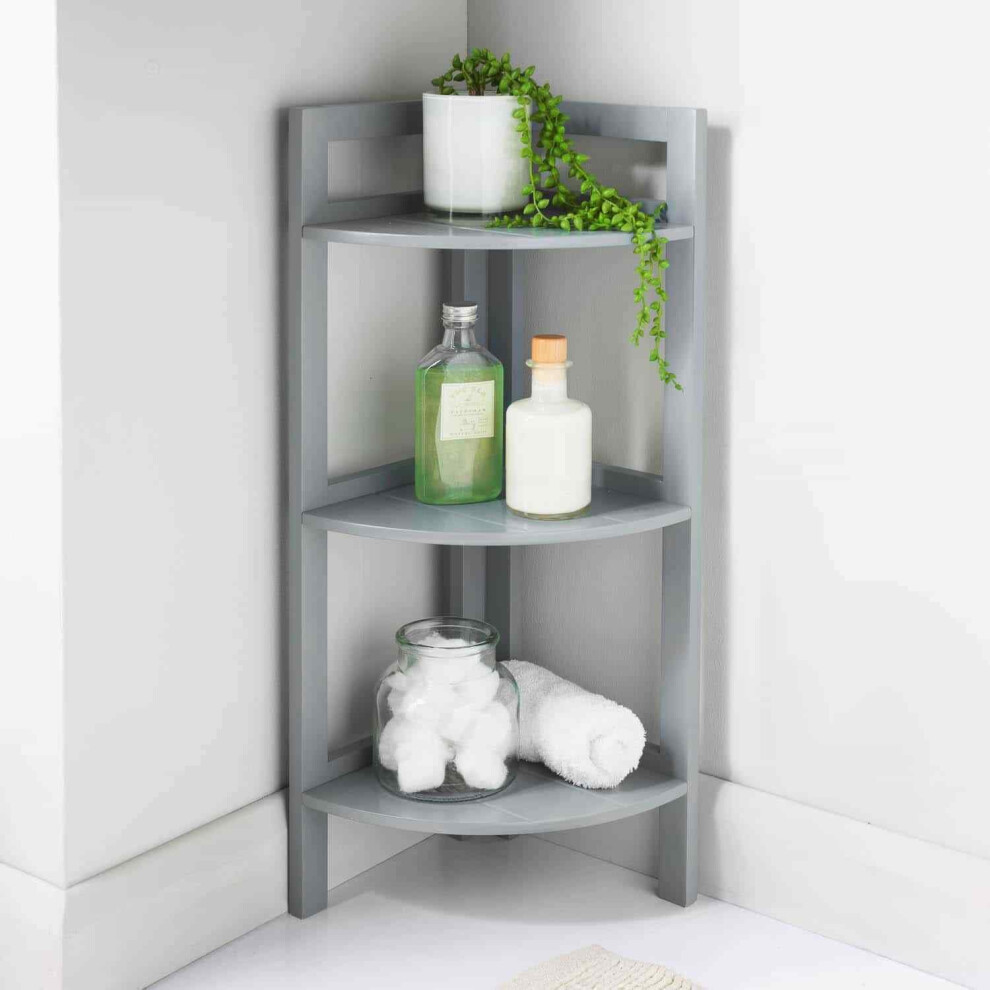 Corner Shelf Stand 3 Tier Organizer Rack Bathroom Storage Shelves Display Unit