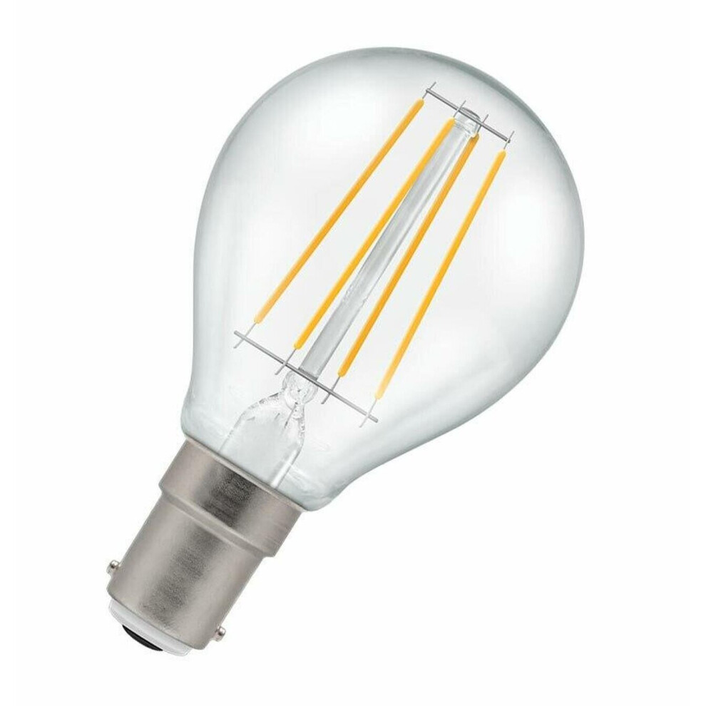 Crompton Lamps LED Golfball 5W B15 Dimmable Filament Warm White Clear (40W Eqv)-image-OPC-P8BCCVH-NEW
