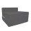 (Dark Grey) Cotton Twill Single Chairbed Z Bed Guest FoldOut Futon Sofa Bed 1