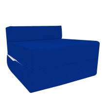 (Navy ) Cotton Twill Single Chairbed Z Bed Guest FoldOut Futon Sofa Bed