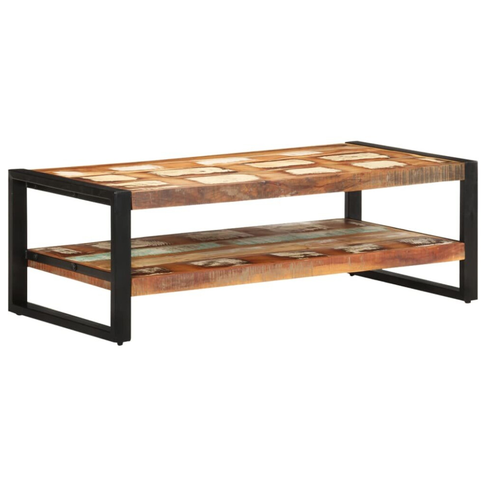 vidaXL Solid Reclaimed Wood Coffee Table Wooden Side End Tea Accent Table Set