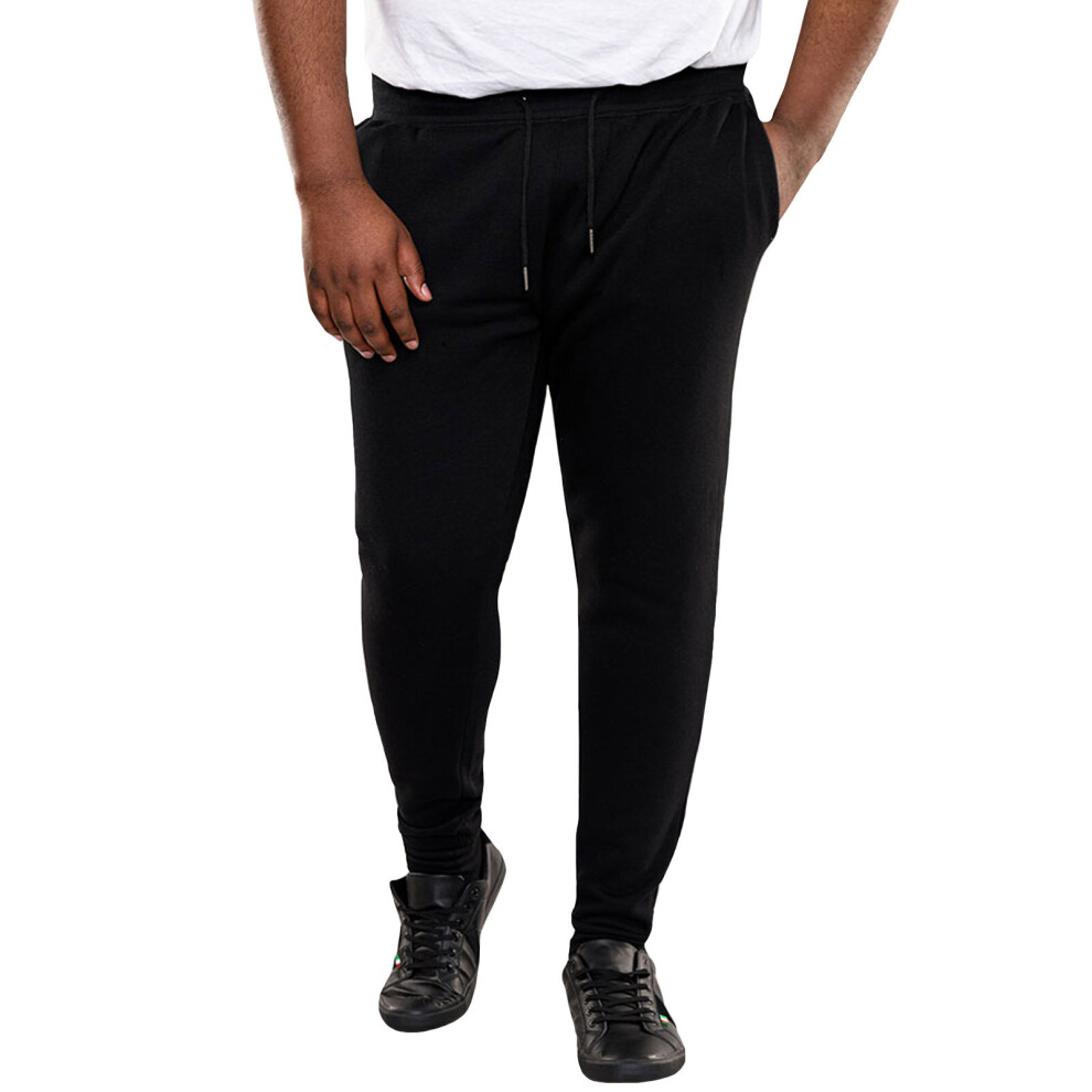 (6XL, Black) Duke Mens Big Tall King Size Brandon Cuffed Joggers Jogging Bottoms - Black