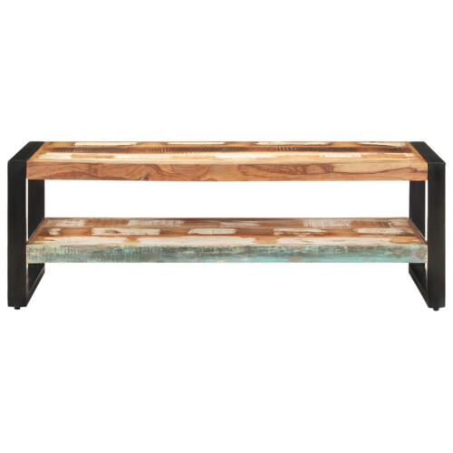 VidaXL vidaXL Solid Reclaimed Wood Coffee Table Wooden Side End Tea Accent Table Set 2