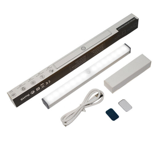 Wireless LED PIR Motion /Sensor Closet Lights USB Rechargeable Light Strip Lamp