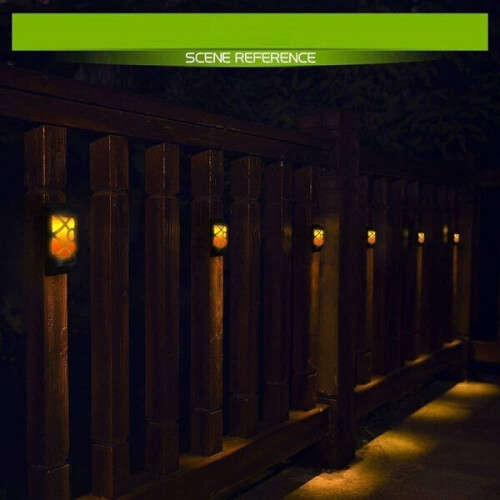 4 x Solar Powered Wall Light 66 LED Garden Lamp 2