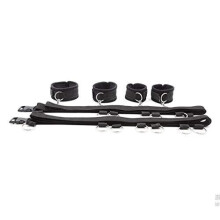 LJX Restraints Set Hand Cuffs for Bed Ankles Straps Comfortable and Soft Adjustable SM Toys for Gifts Sunglasses