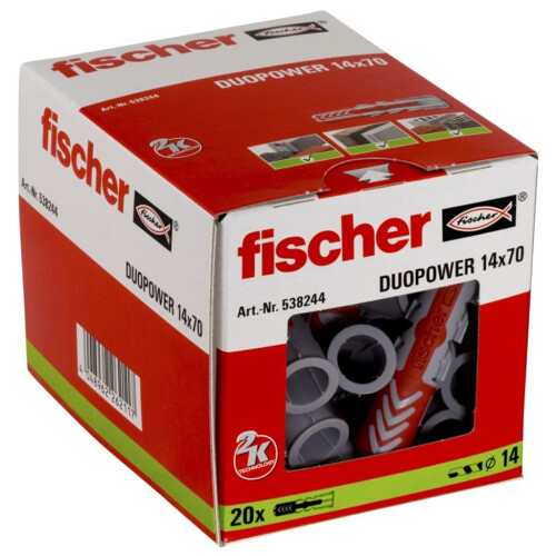 Fischer Chevilles DUOPOWER 14x70, 20 Stück