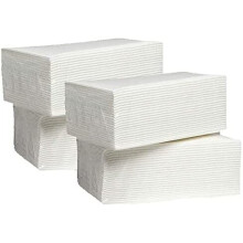 Pack of 100 Luxury White Paper Airlaid Disposable Paper Hand Towels/Table Napkins - 8 Fold