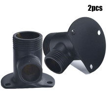 2pcs Shower Bar Valve Tap External Pipe Work Wall Mount Elbows Black Other Shower & Bathtub Accessories