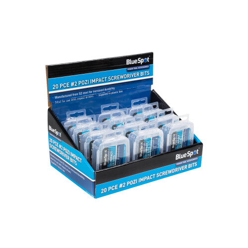 BlueSpot BlueSpot 14121 20 Piece PZ2 Impact Screwdriver Bits