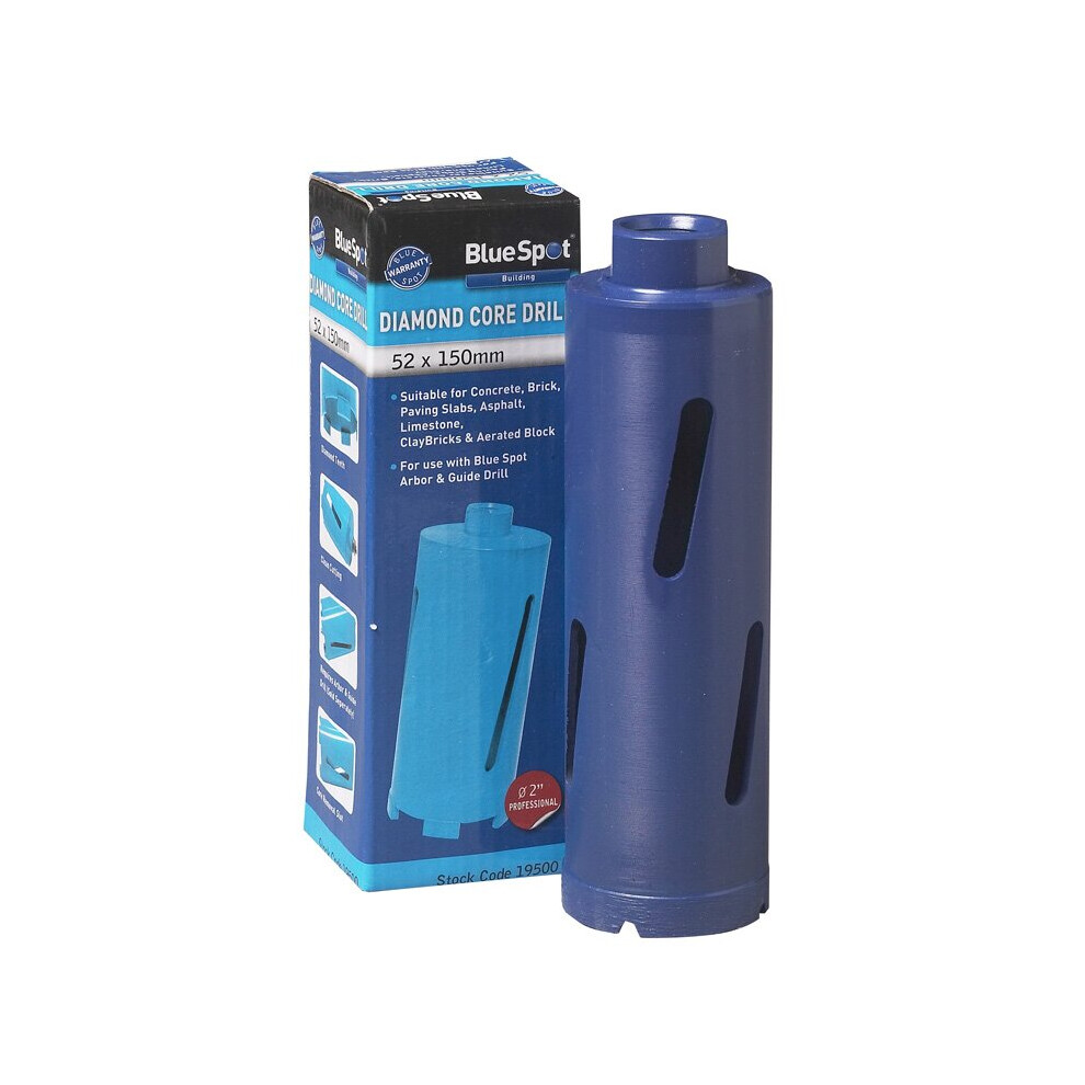 BlueSpot 19500 52 X 150mm Diamond Core Drill