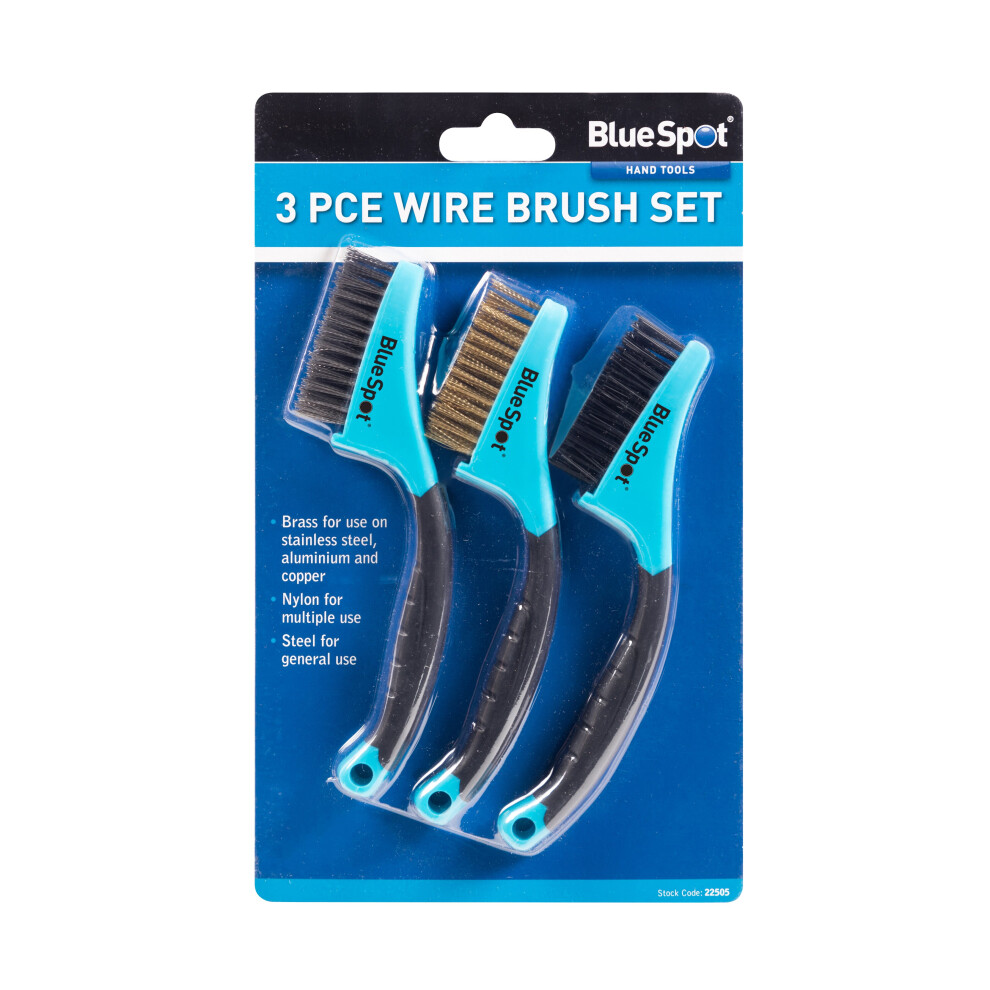 BlueSpot 22505 3 Piece Wire Brush Set