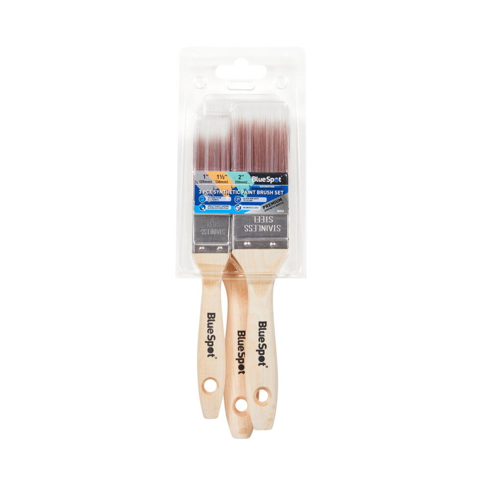 BlueSpot 36009 4" (100mm) Synthetic Paint Brush with Soft Grip Handle