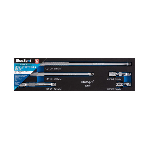 BlueSpot BlueSpot 02088 5 Piece 1/2" Extension Bar Set