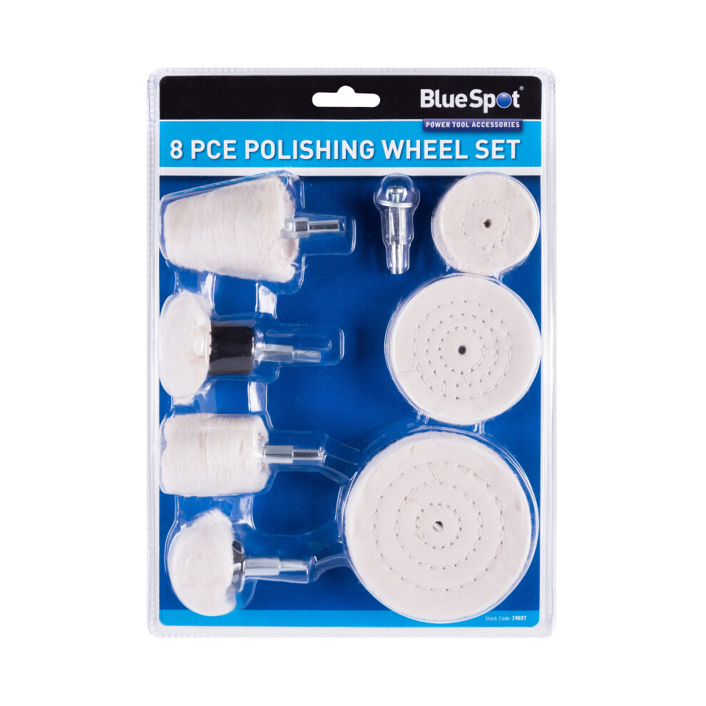 BlueSpot 19037 8 Piece Polishing Wheel Set