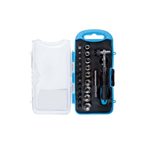 BlueSpot BlueSpot 12624 23 Piece Offset Ratchet Bit and Socket Set