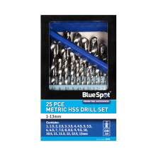 BlueSpot 20350 25 Piece Metric HSS Drill Set (1-13mm)