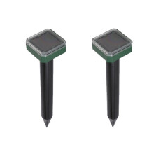 (Square style) Outdoor 2PCE Solar Ultrasonic Cat Repeller Animal Chaser Scarer Ultrasonic Deterrent