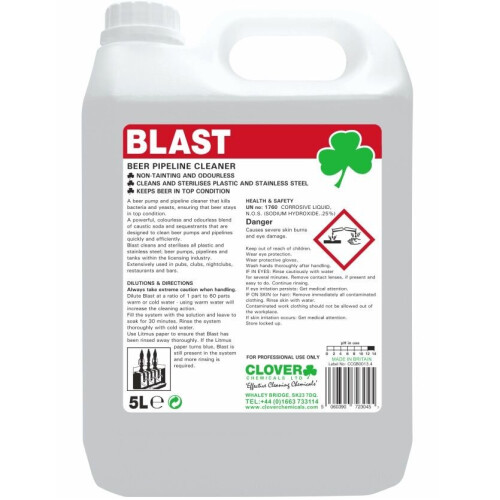 Clover Blast Beer Pipeline Cleaner  ~ 2x5 Litre
