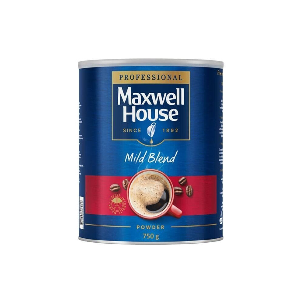 Maxwell House Mild Blend Instant Coffee Powder Tin 1 x 750g