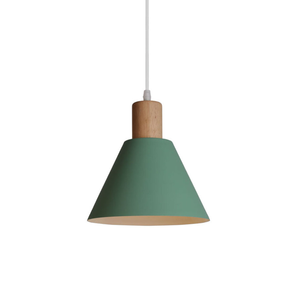 Retro Style Pendant Light Modern Chandelier Nordic Pendant Lamp Minimalist Hanging Light (Green) for Interior Farmhouse Cafe Bar Kitchen