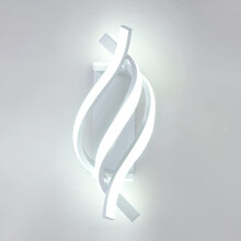 Modern Wall Lamp White LED Wall Sconce Indoor Wall Light for Living Room Corridor Staircase Bedroom (Cold White)