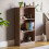 Home Discount (Walnut) Cambridge 3 Tier Bookcase Wide Shelf Book Storage 1