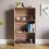 Home Discount (Walnut) Cambridge 3 Tier Bookcase Wide Shelf Book Storage 6