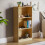 Home Discount (Oak) Cambridge 3 Tier Bookcase Wide Shelf Book Storage 1