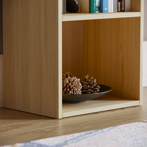 Home Discount (Oak) Oxford 3 Tier Cube Bookcase Library Shelving Unit 2
