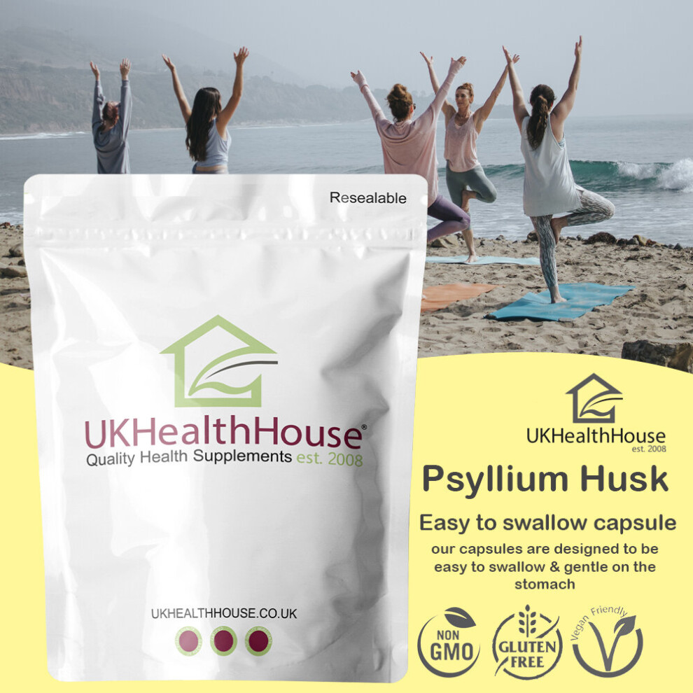 (Psyllium Husk - 180 Capsules 500mg Weight Loss Detox Fibre Colon Cleansing Diet) Psyllium Husk Capsules 500mg Weight Loss Detox