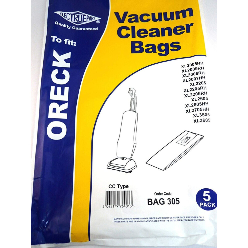 Electruepart BAG 305 Vacuum Cleaner Bags for Oreck Vacuum Cleaners