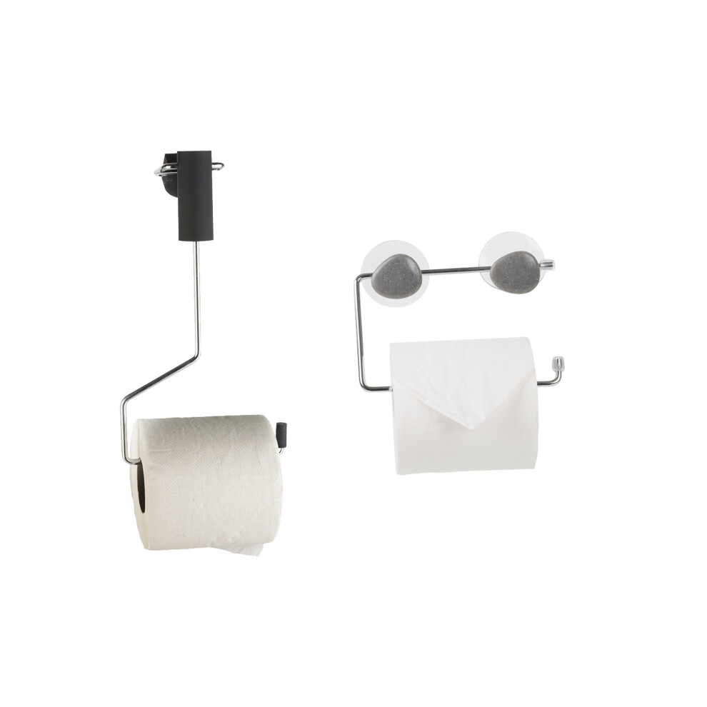 Chrome Effect Toilet Roll Holder Tissue Paper Bathroom Dispenser