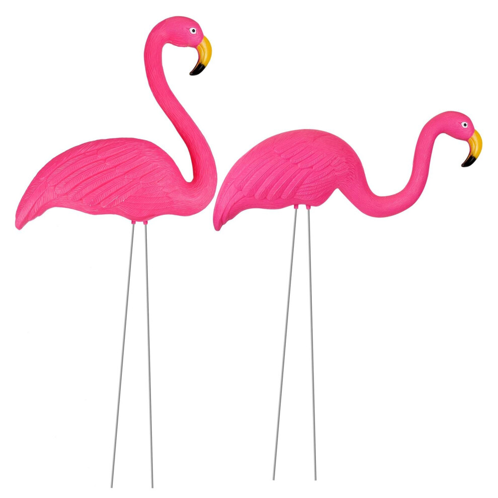 ASAB Decorative Flamingo Set of 2 Garden Weather Resistant Pond Lawn